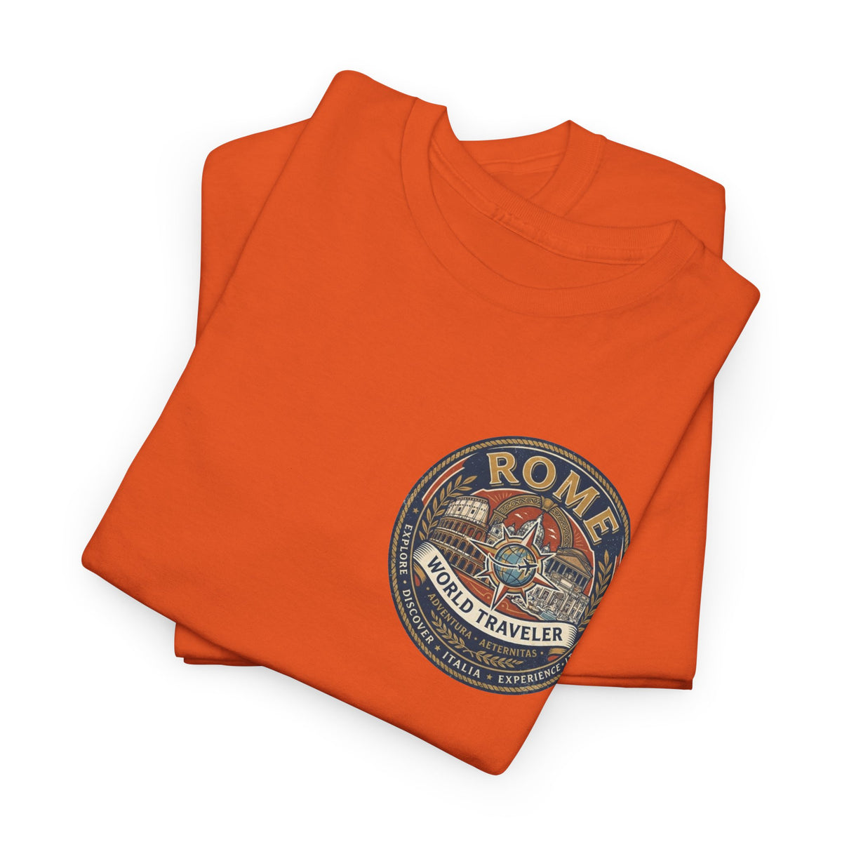 Rome, Italy World Traveler Unisex Heavy Cotton Tee