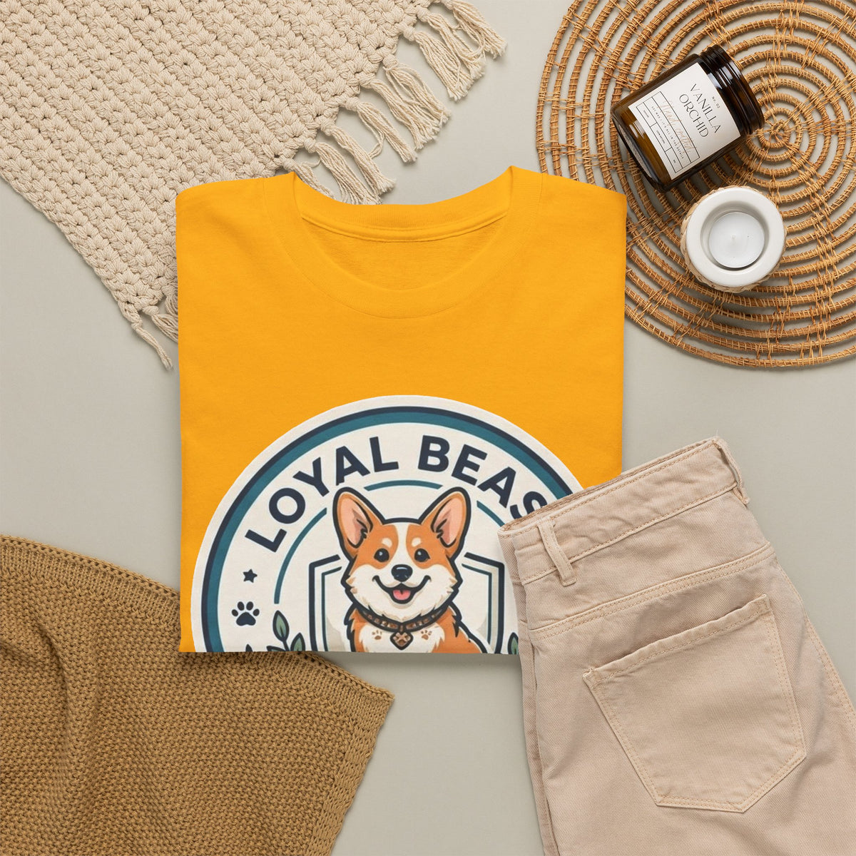 Loyal Beast Corgi Unisex Heavy Cotton Tee