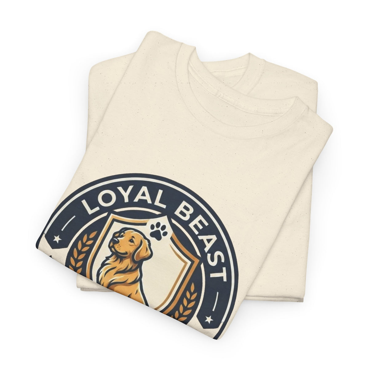Loyal Beast Golden Retriever Unisex Heavy Cotton Tee