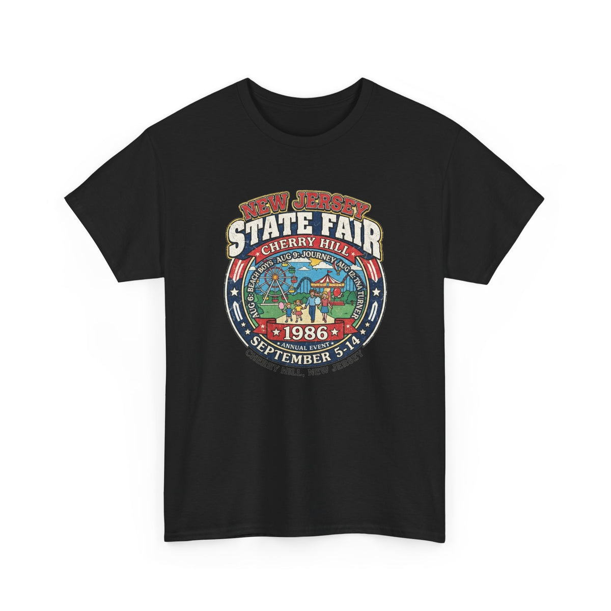 Nj State Fair 1986 vintage graphic Unisex Heavy Cotton Tee