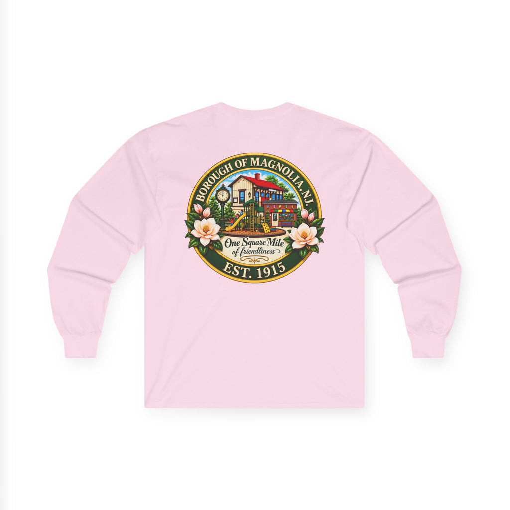 Magnolia, NJ Front and Back Logo Long Sleeve Tee Unisex Ultra Cotton