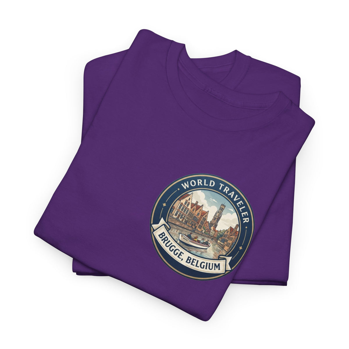 Brugge, Belgium World Traveler Unisex Heavy Cotton Tee