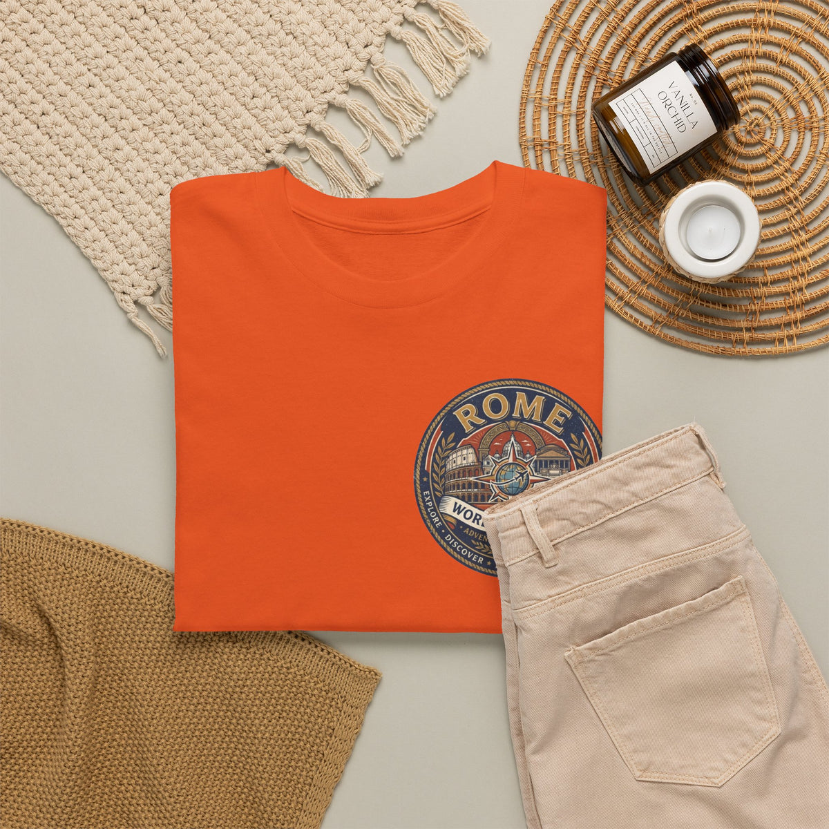 Rome, Italy World Traveler Unisex Heavy Cotton Tee
