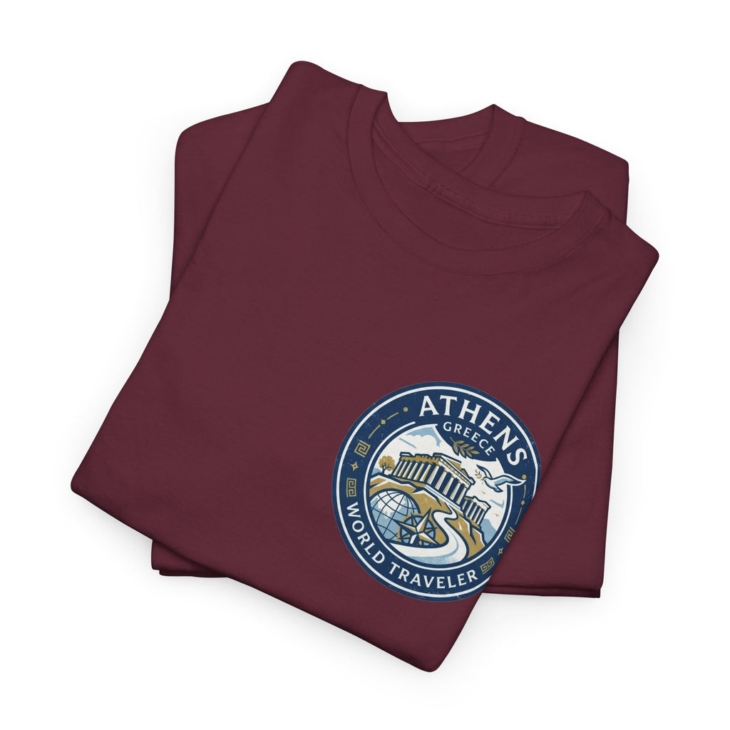 Athens, Greece World Traveler Unisex Heavy Cotton Tee