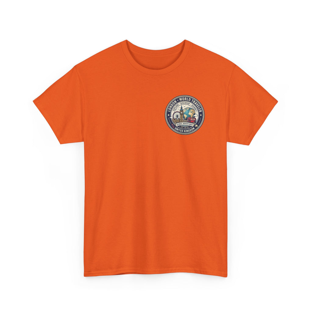 London World Traveler double sided graphics Unisex Heavy Cotton Tee