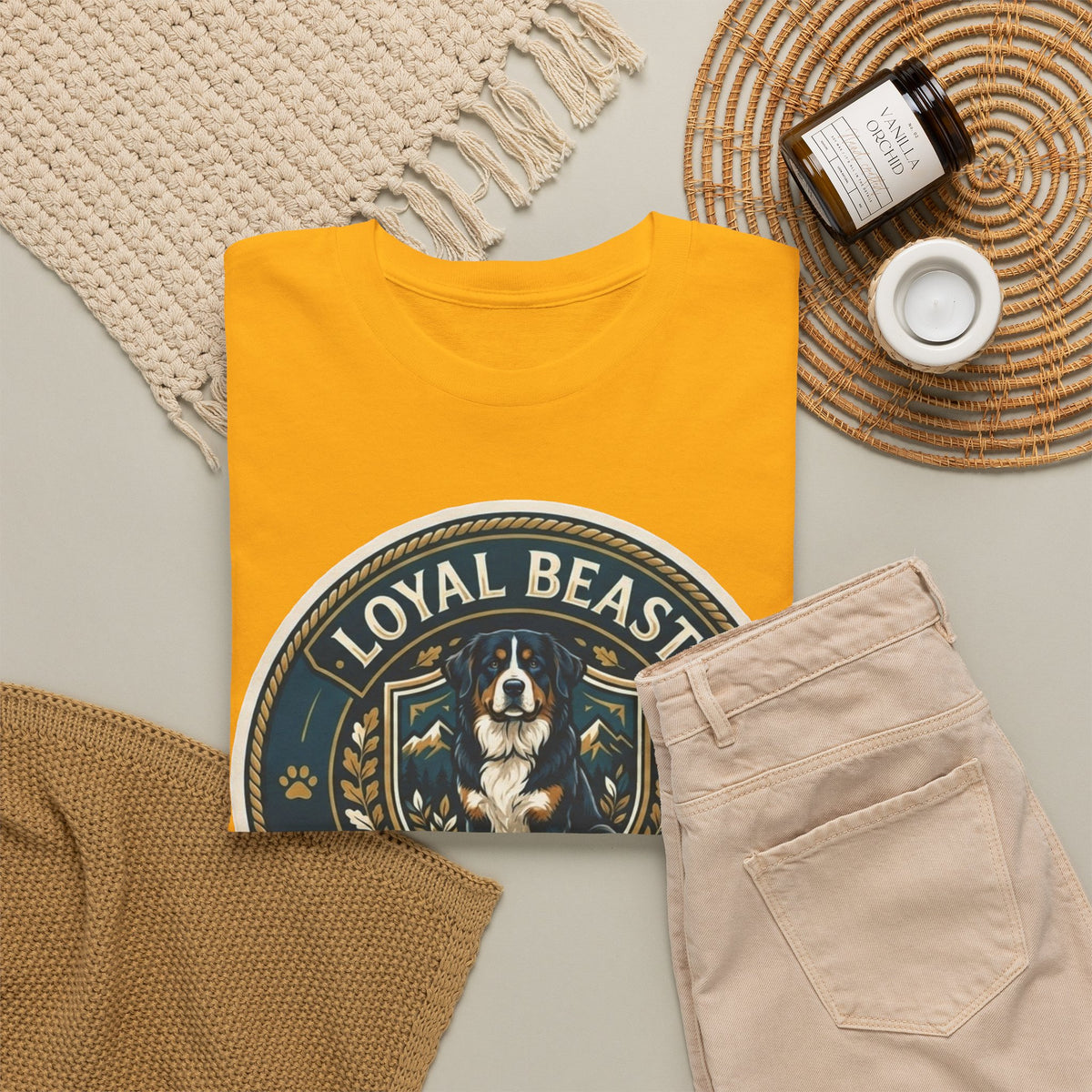 Loyal Beast Bernese Mountain Dog Unisex Heavy Cotton Tee