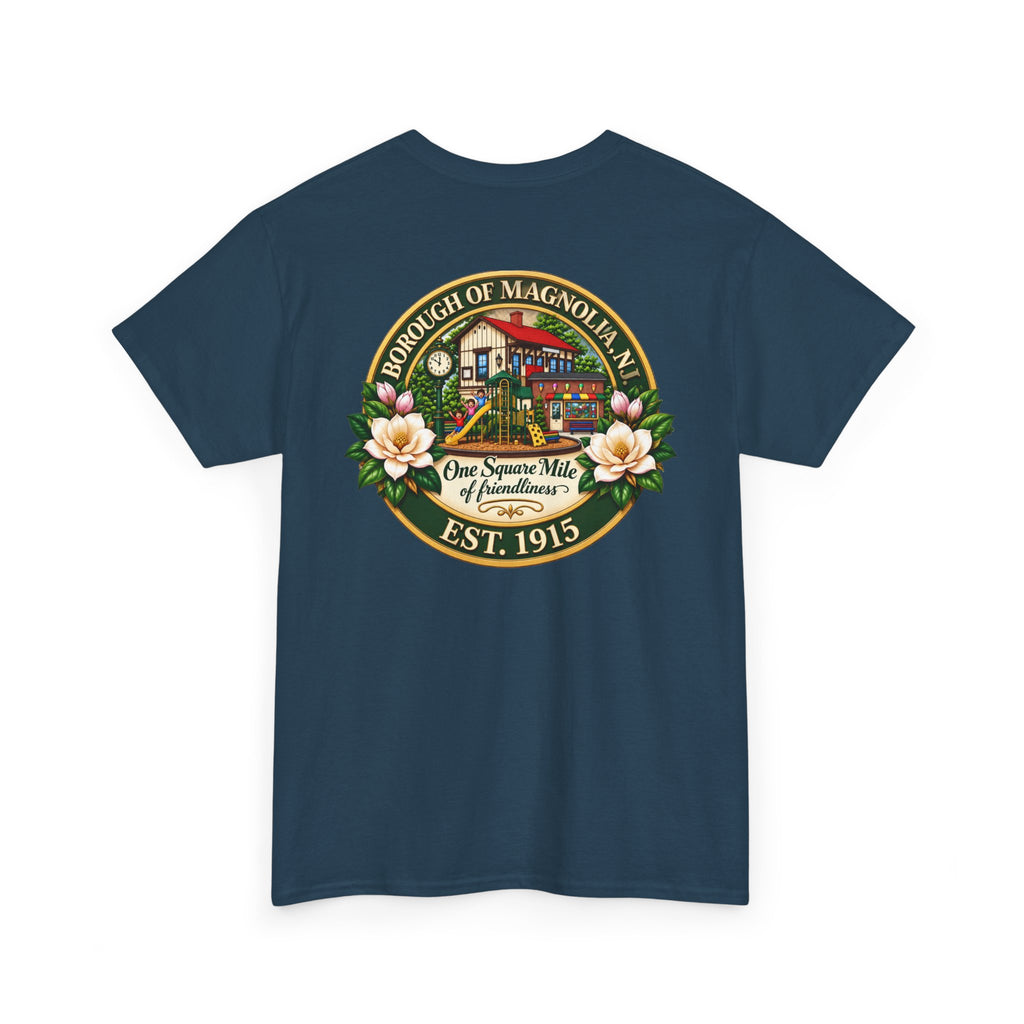 Magnolia, NJ Front and Back Logo Unisex Heavy Cotton Tee