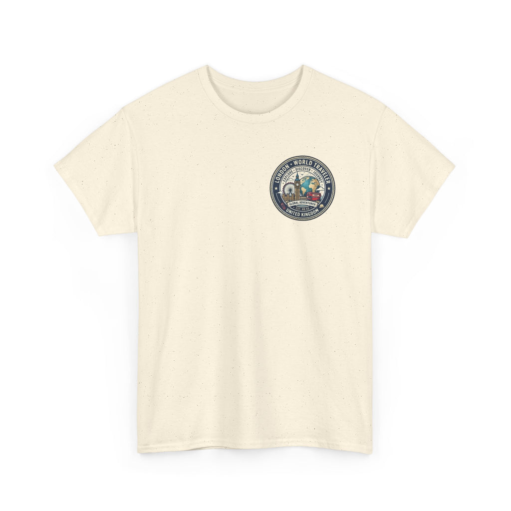 London World Traveler double sided graphics Unisex Heavy Cotton Tee
