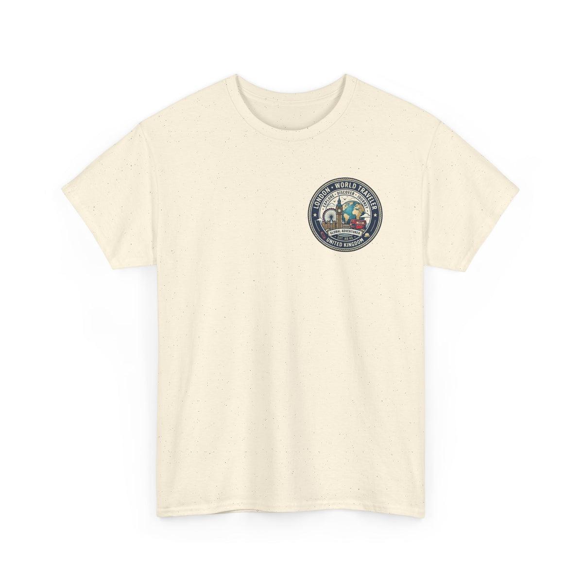 London World Traveler double sided graphics Unisex Heavy Cotton Tee