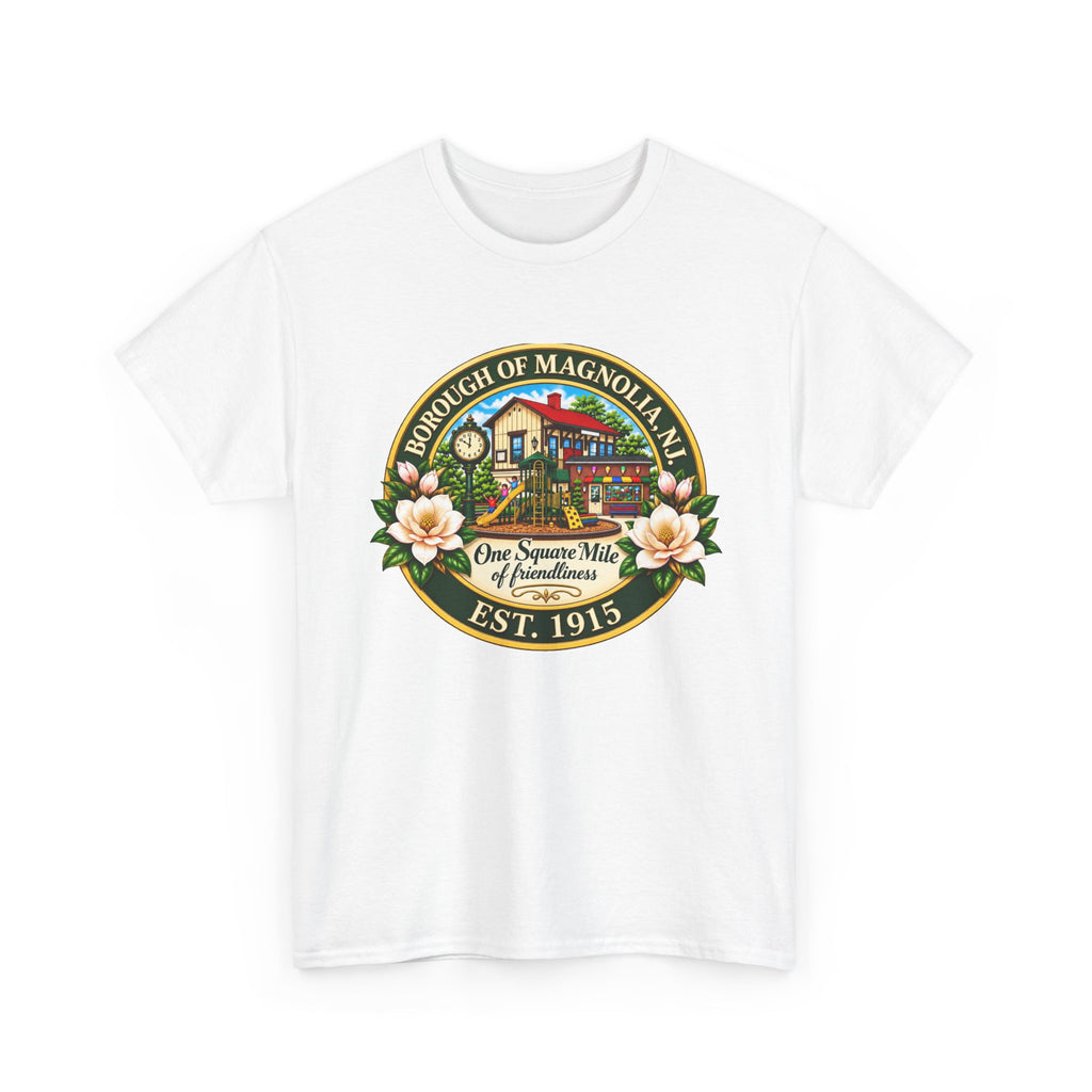 Magnolia, NJ Front Logo Unisex Heavy Cotton Tee