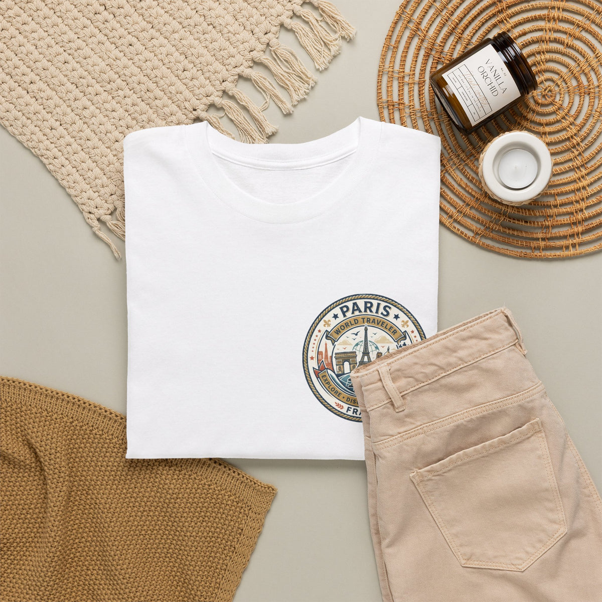 Paris, France World Traveler Unisex Heavy Cotton Tee