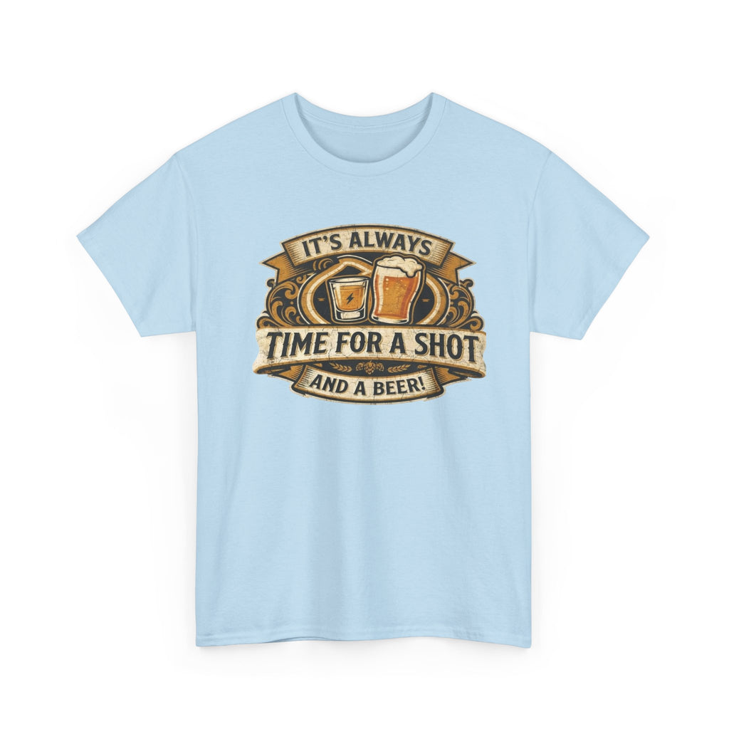 Time for a shot and a beer Unisex Heavy Cotton Tee
