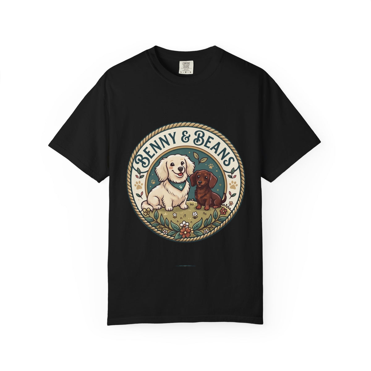 T-Shirt — Penny & Beans Vintage Dog Patch Graphic