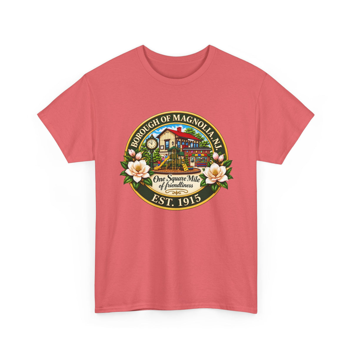 Magnolia, NJ Front Logo Unisex Heavy Cotton Tee
