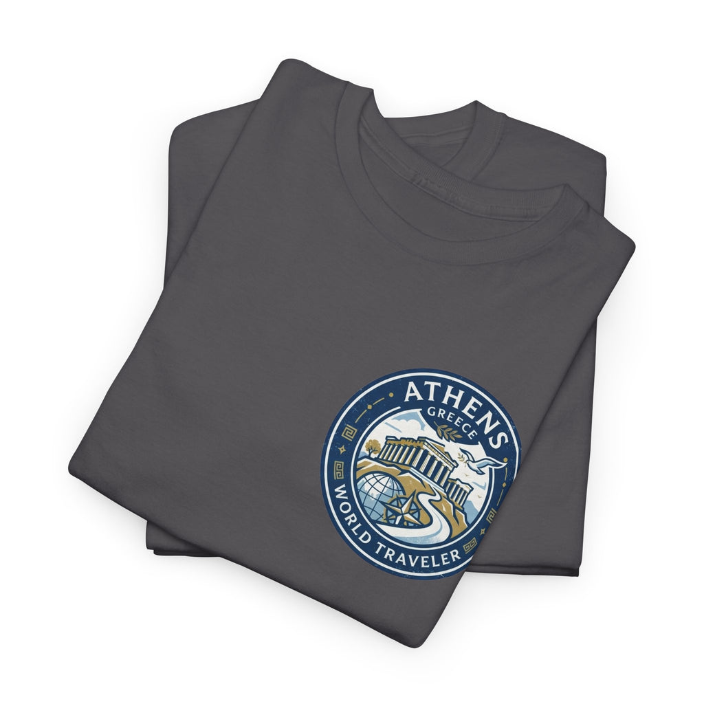 Athens, Greece World Traveler Unisex Heavy Cotton Tee