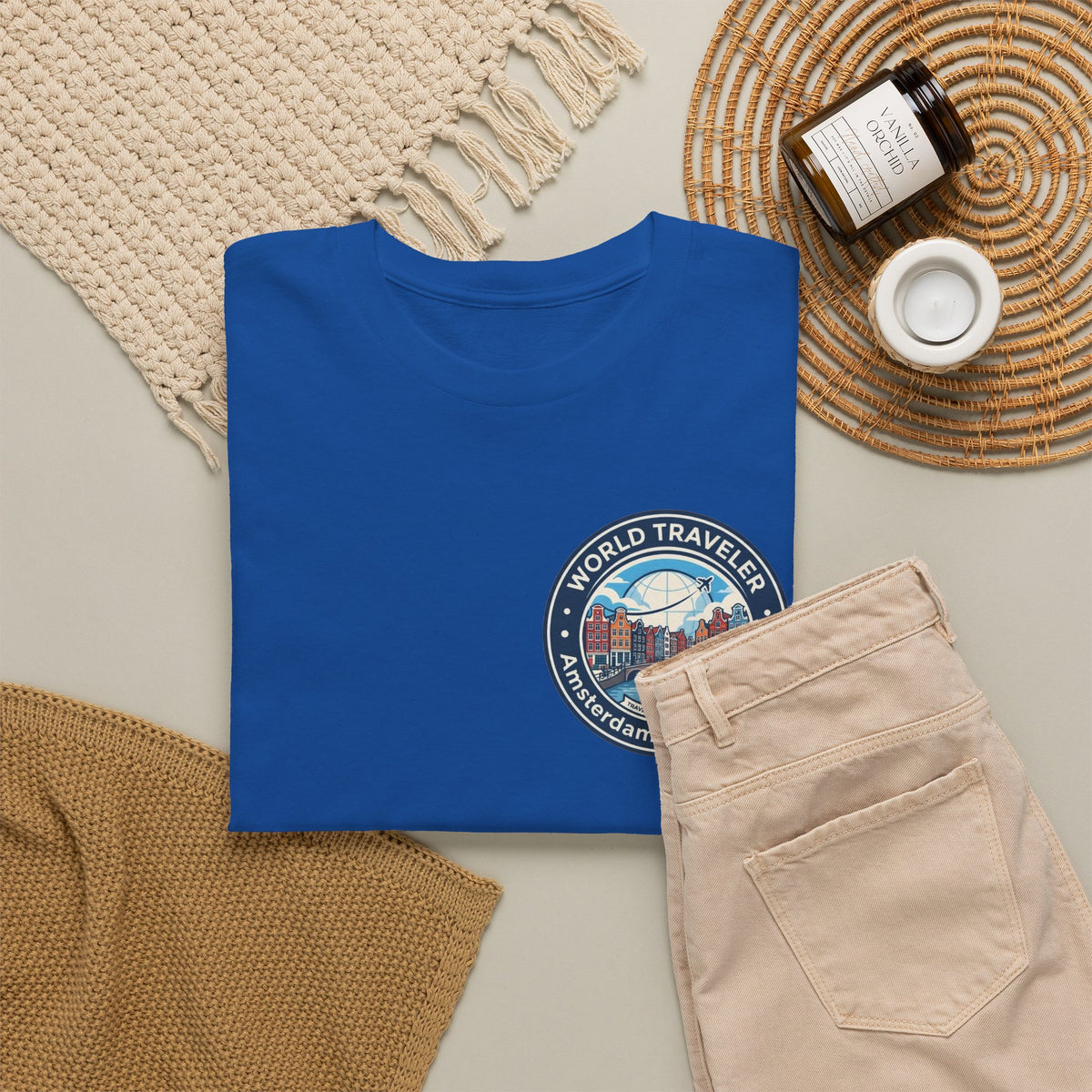 Amsterdam World Traveler Unisex Heavy Cotton Tee