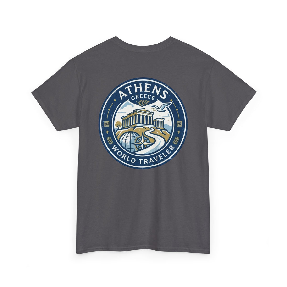 Athens, Greece World Traveler Unisex Heavy Cotton Tee