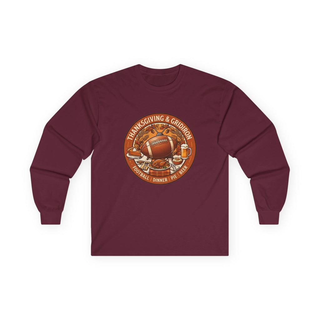Thanksgiving Football Unisex Ultra Cotton Long Sleeve Tee