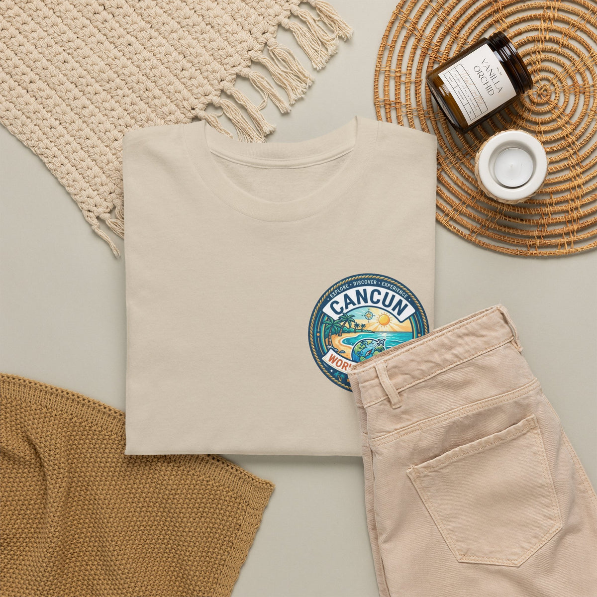 Cancun, Mexico World Traveler Unisex Heavy Cotton Tee