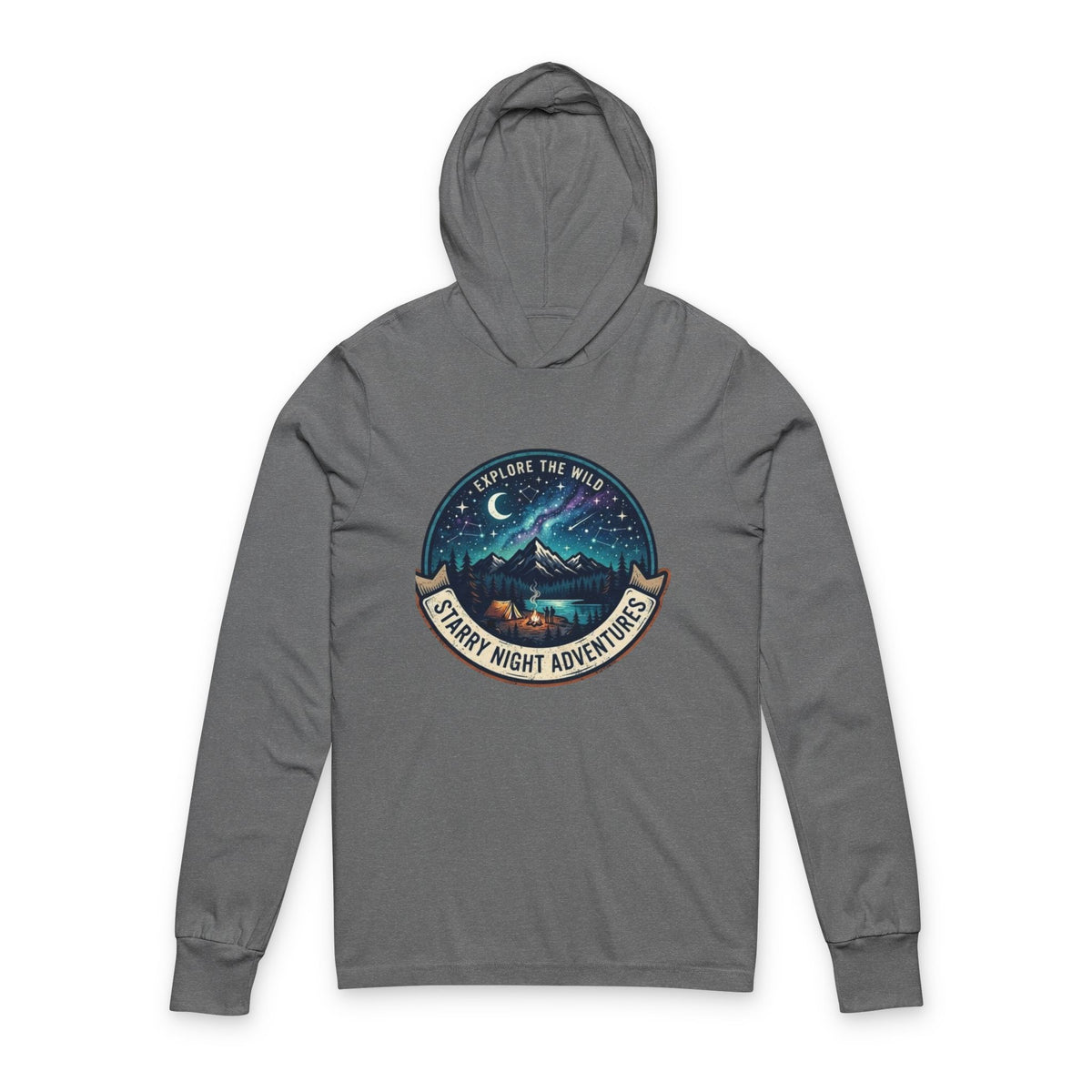 Starry Night Unisex Hooded Long Sleeve Tee