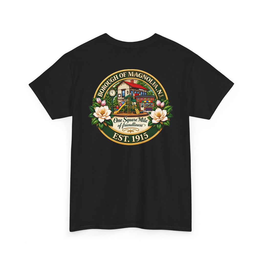 Magnolia, NJ Front and Back Logo Unisex Heavy Cotton Tee