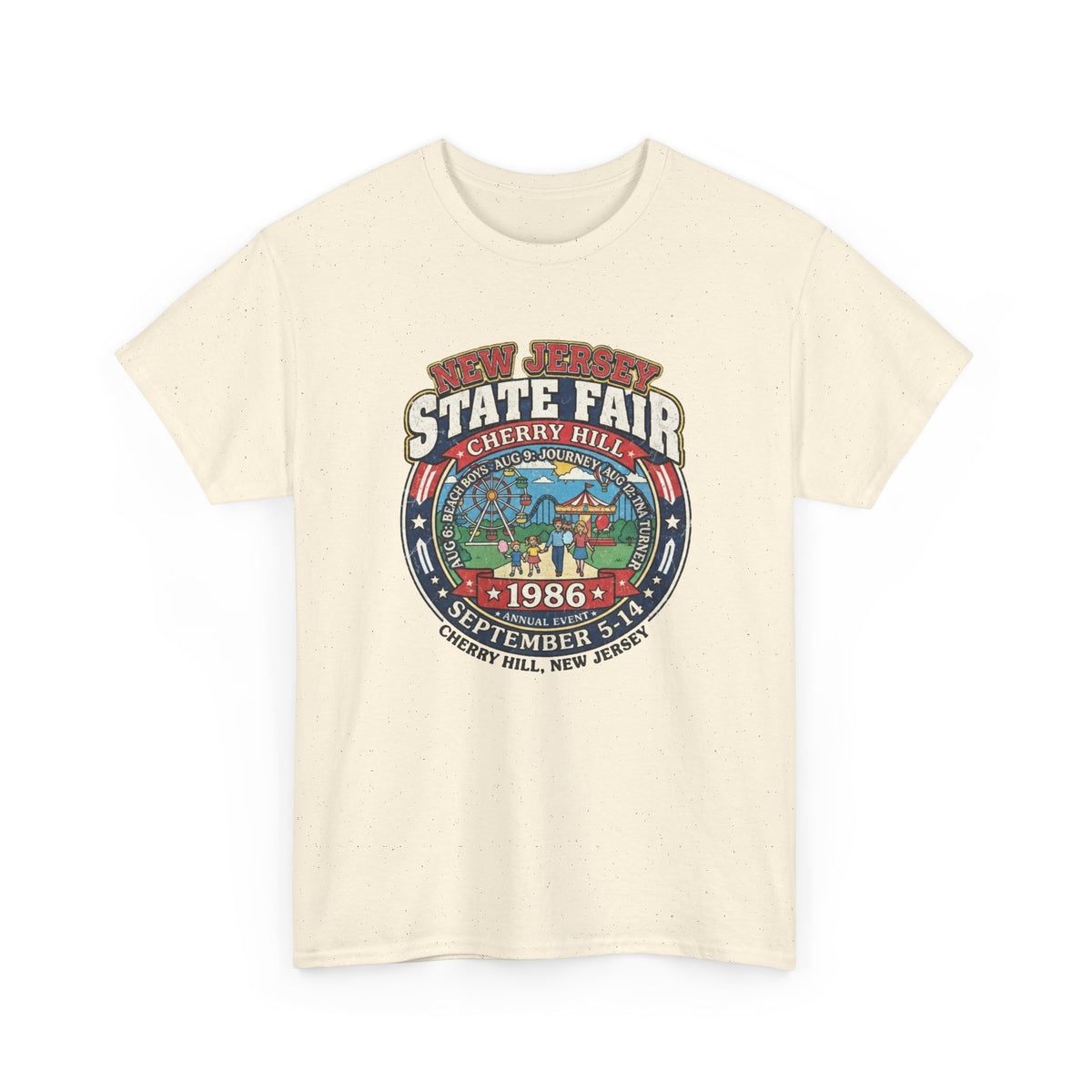 Nj State Fair 1986 vintage graphic Unisex Heavy Cotton Tee