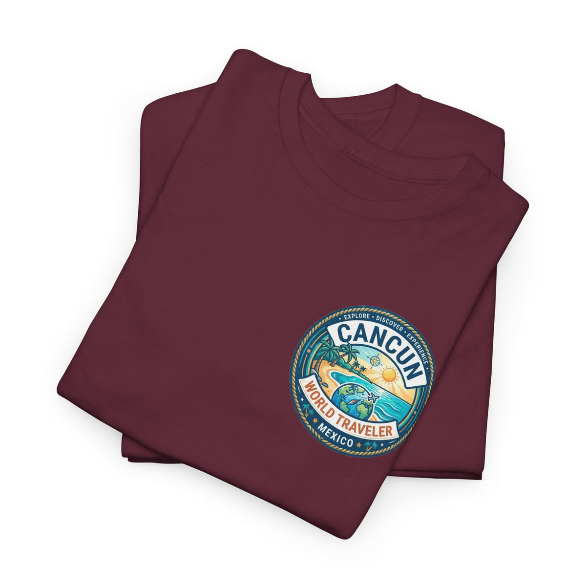 Cancun, Mexico World Traveler Unisex Heavy Cotton Tee