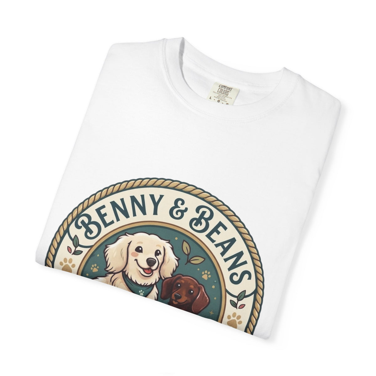 T-Shirt — Penny & Beans Vintage Dog Patch Graphic