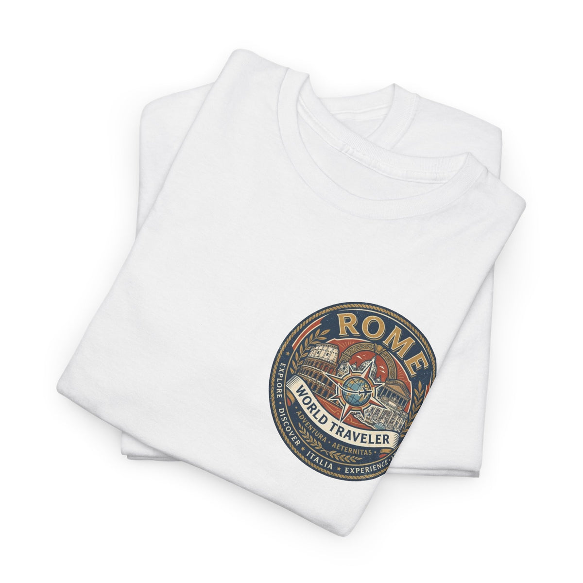 Rome, Italy World Traveler Unisex Heavy Cotton Tee