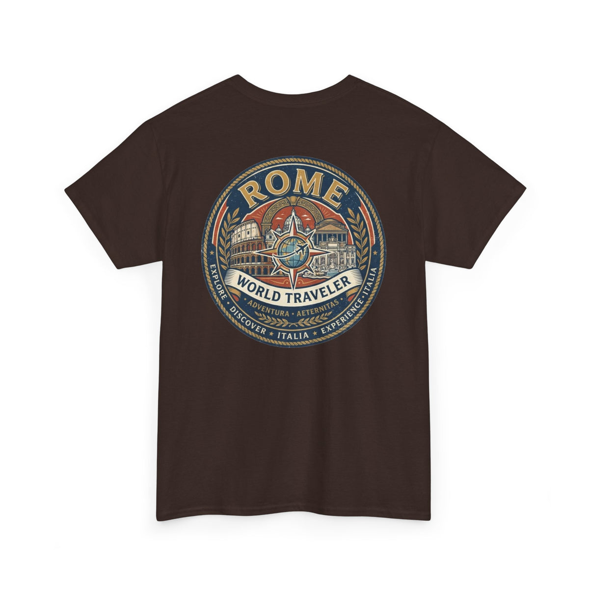Rome, Italy World Traveler Unisex Heavy Cotton Tee