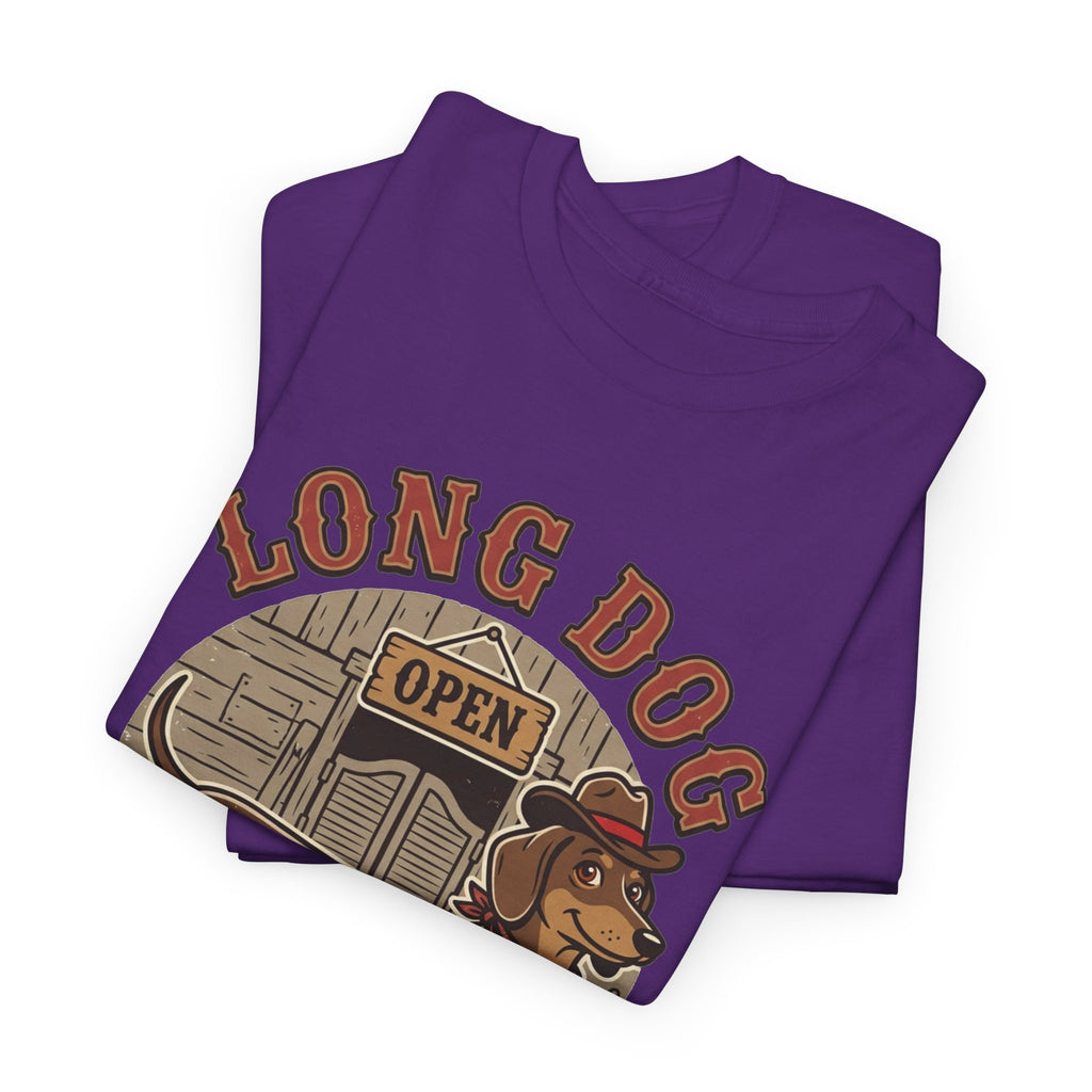 Long Dog Saloon Dachshund Unisex Heavy Cotton Tee