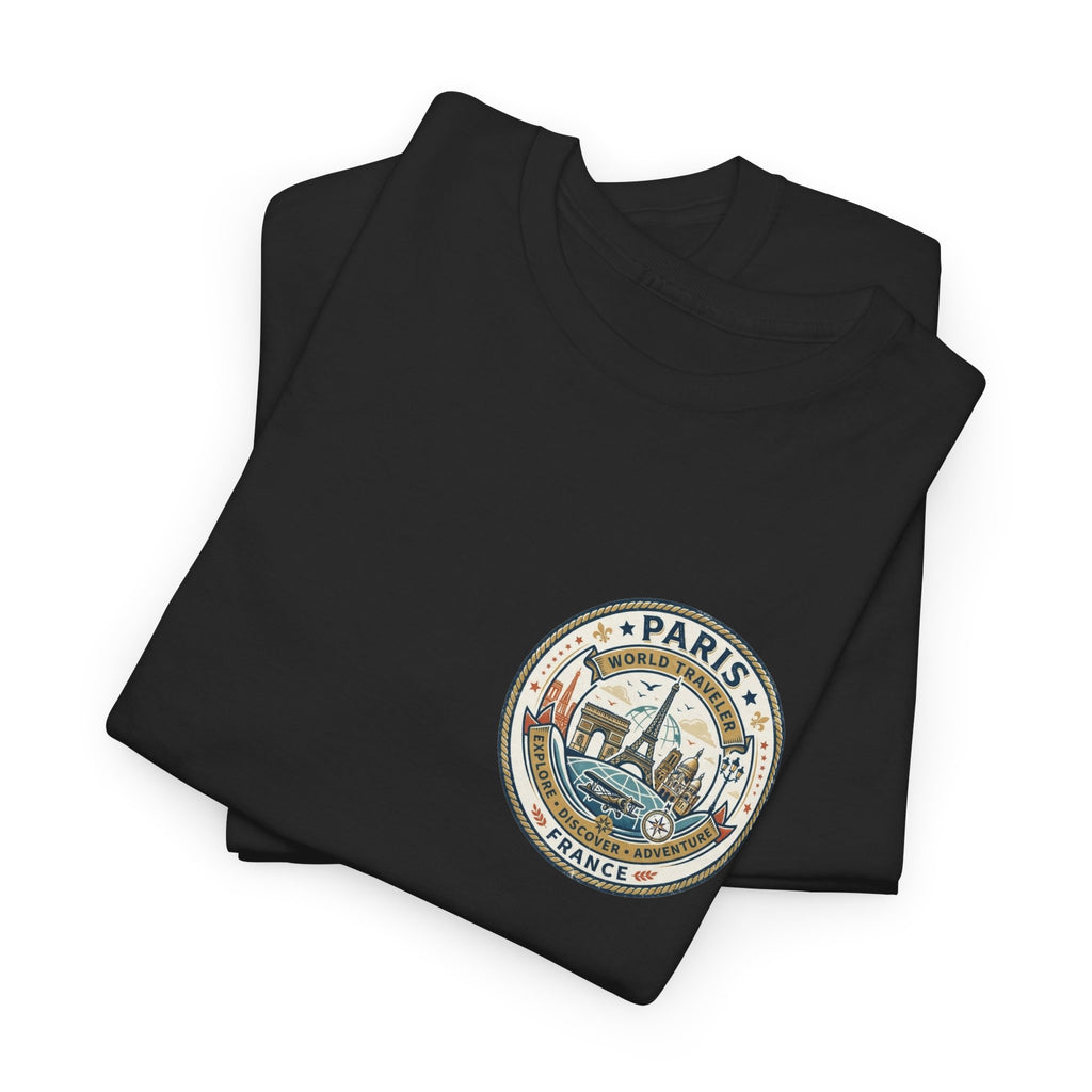 Paris, France World Traveler Unisex Heavy Cotton Tee