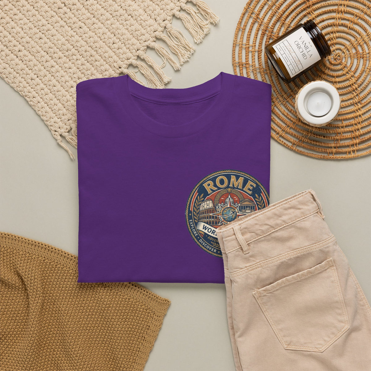 Rome, Italy World Traveler Unisex Heavy Cotton Tee