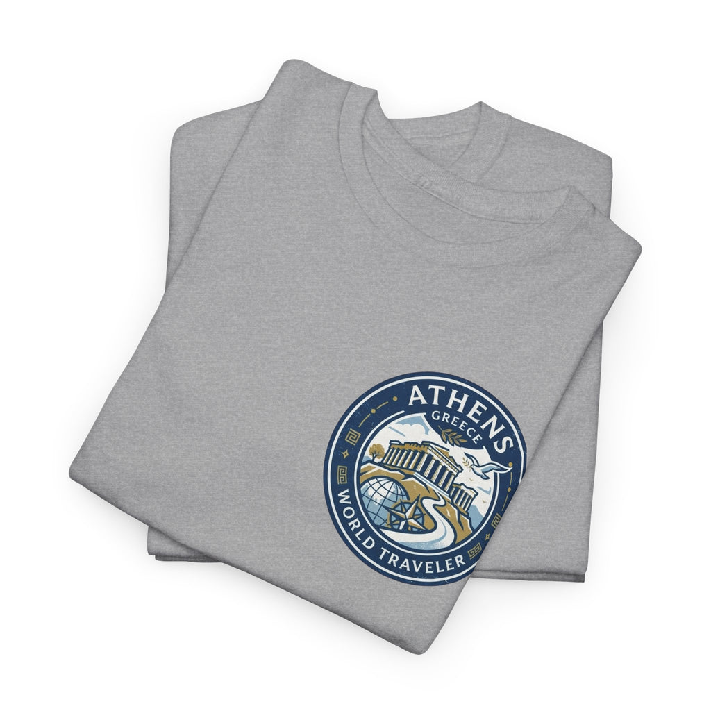 Athens, Greece World Traveler Unisex Heavy Cotton Tee
