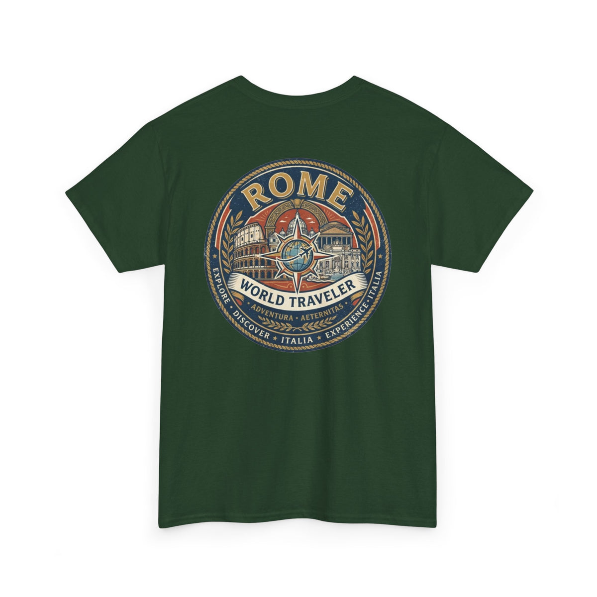 Rome, Italy World Traveler Unisex Heavy Cotton Tee