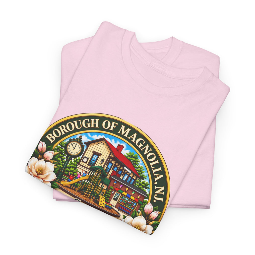 Magnolia, NJ Front Logo Unisex Heavy Cotton Tee