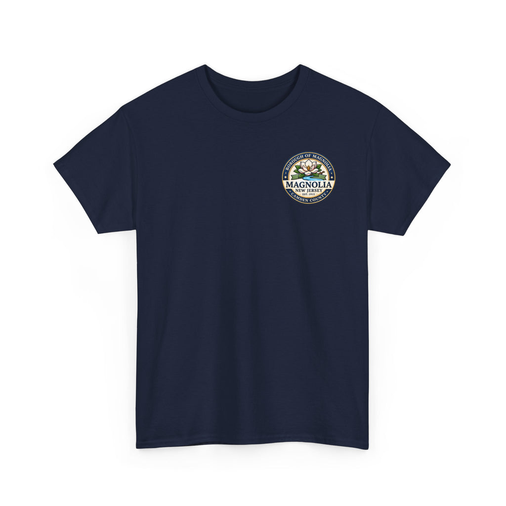Magnolia, NJ Front and Back Logo Unisex Heavy Cotton Tee