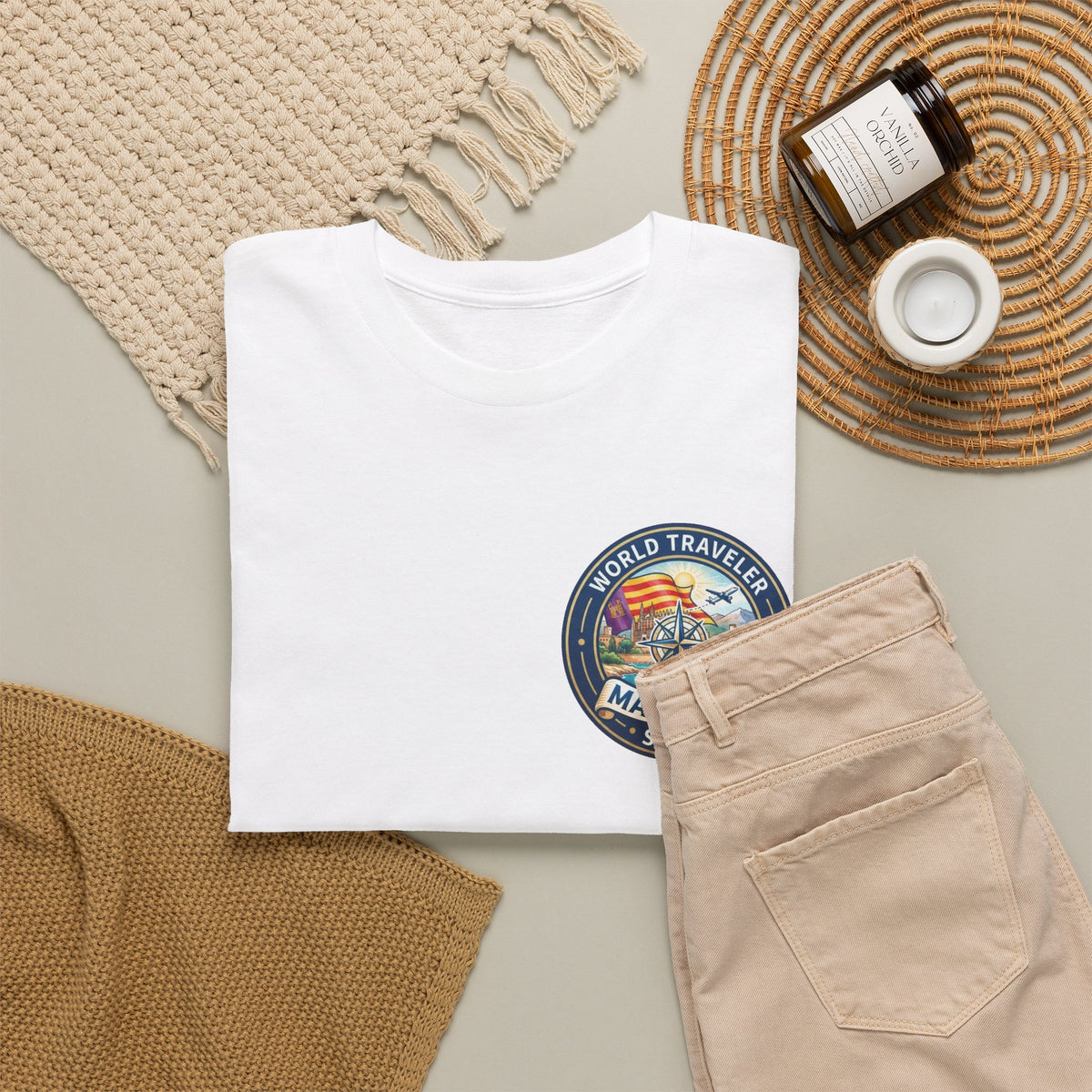 Mallorca, Spain World Traveler Unisex Heavy Cotton Tee