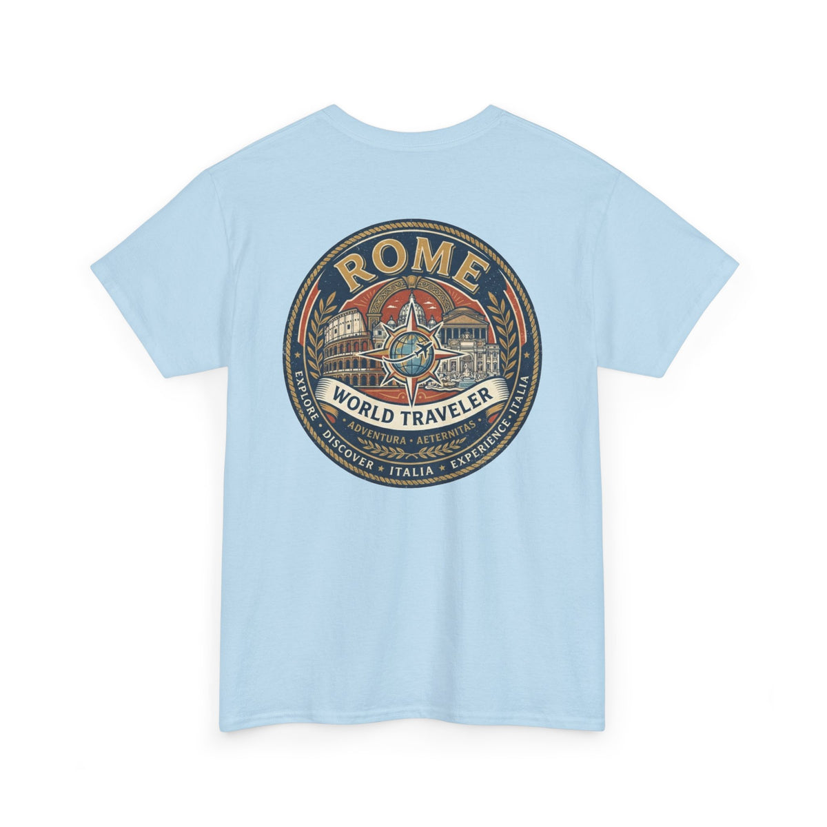 Rome, Italy World Traveler Unisex Heavy Cotton Tee