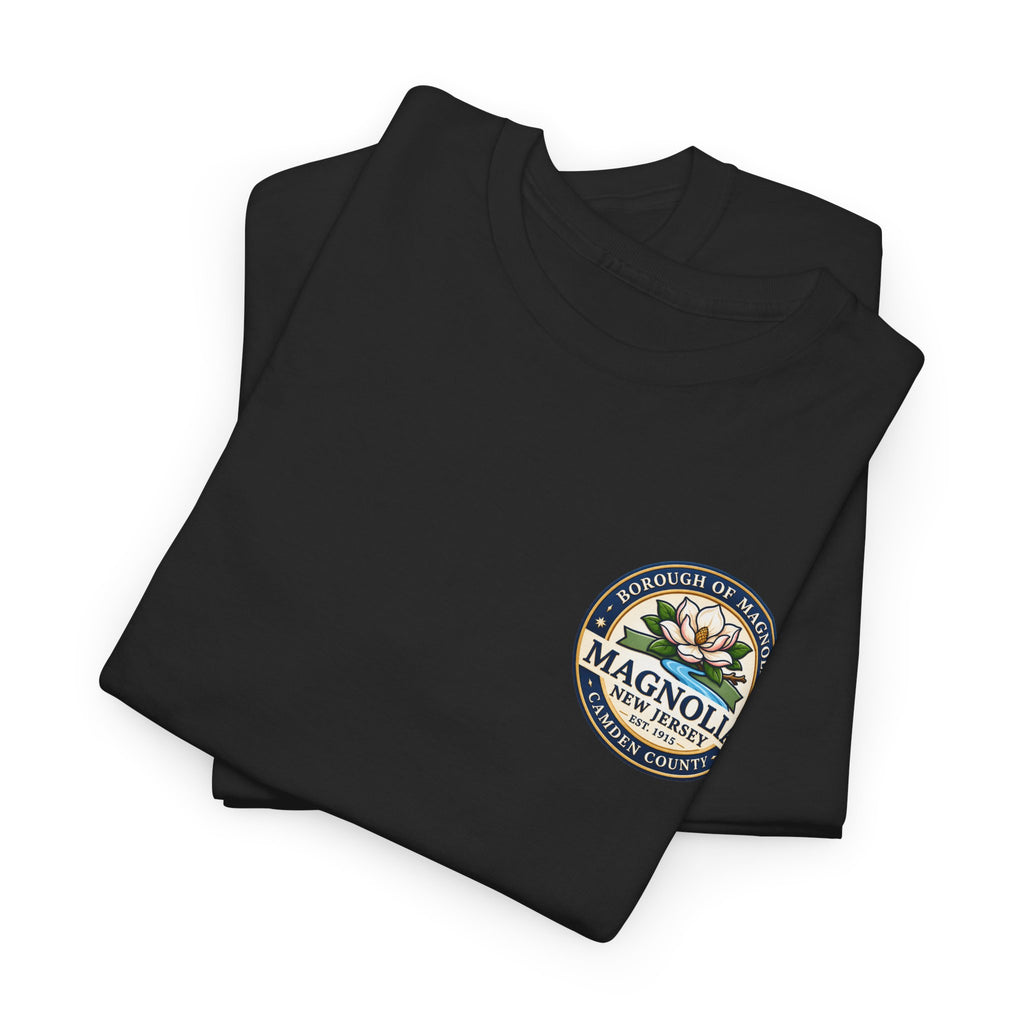 Magnolia, NJ Front and Back Logo Unisex Heavy Cotton Tee