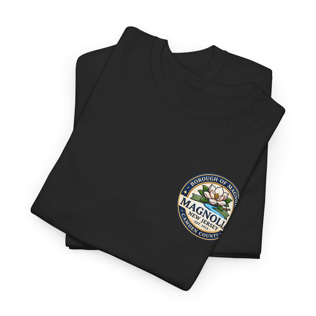 Magnolia, NJ Front and Back Logo Unisex Heavy Cotton Tee