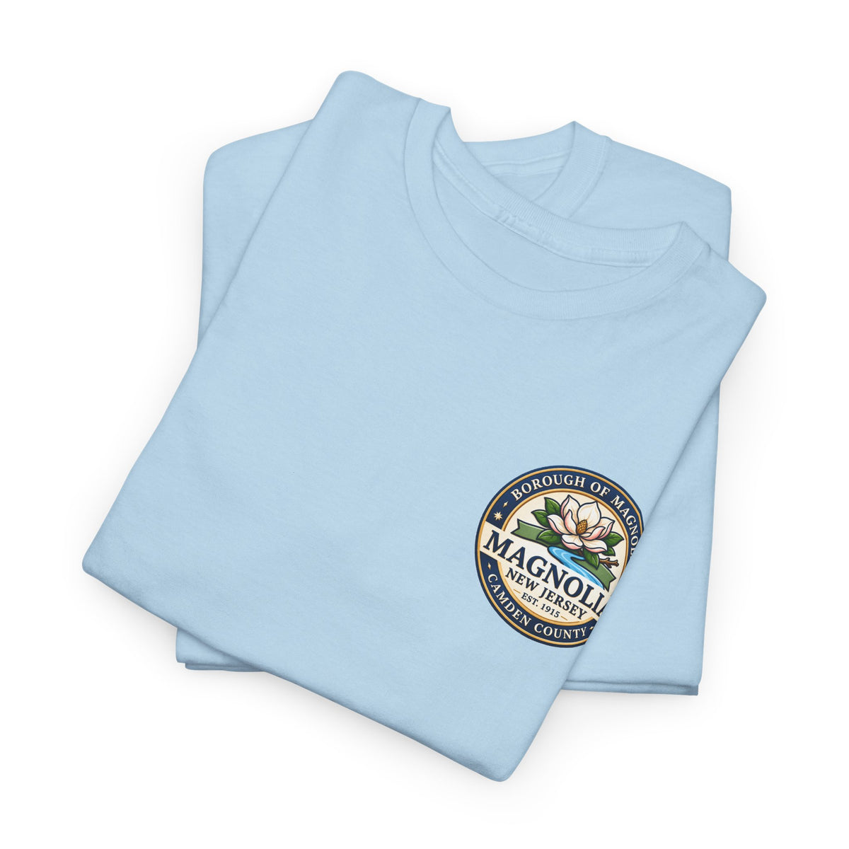 Magnolia, NJ Front and Back Logo Unisex Heavy Cotton Tee