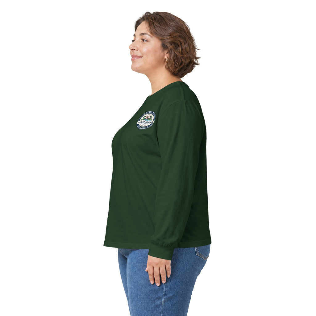 Magnolia, NJ Front and Back Logo Long Sleeve Tee Unisex Ultra Cotton