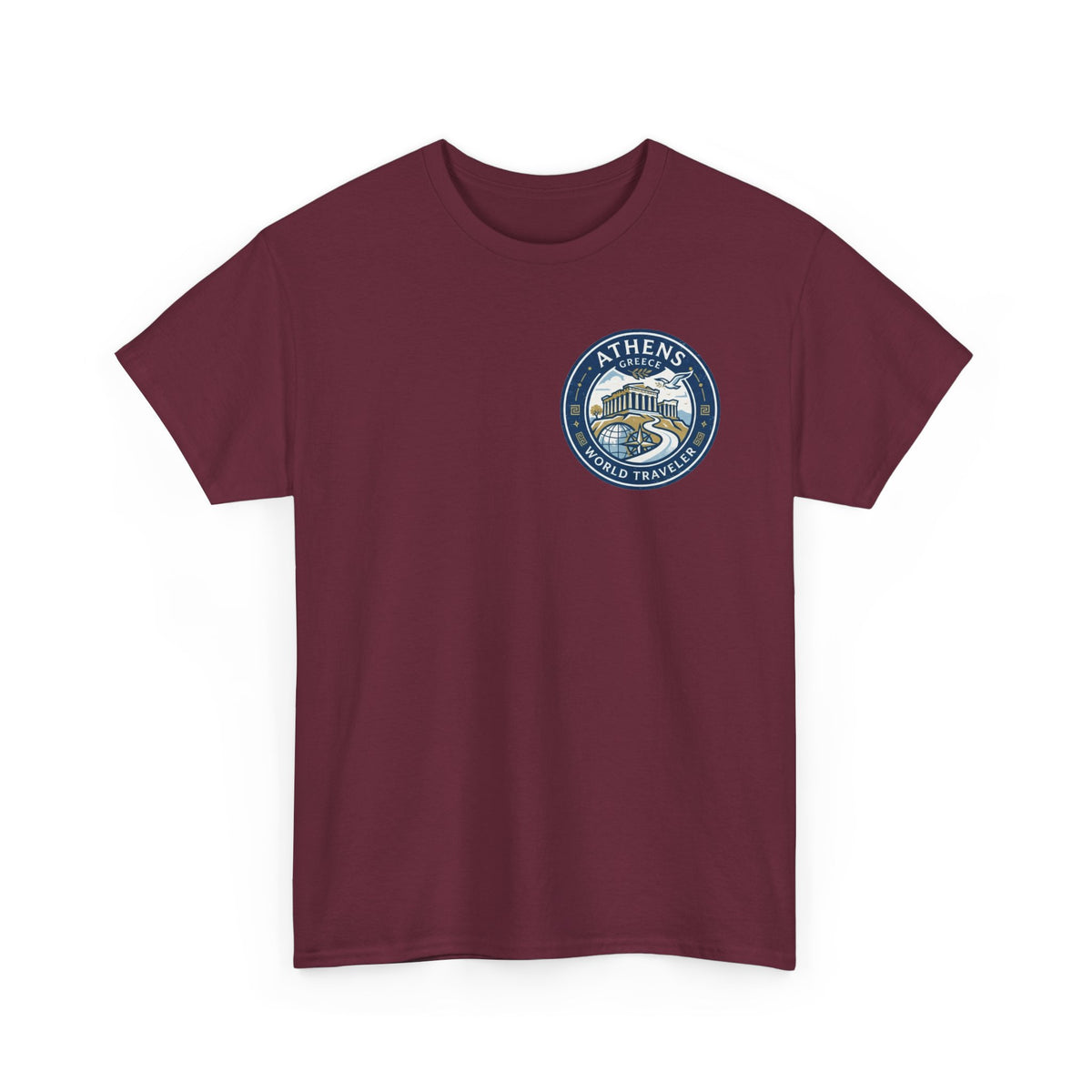Athens, Greece World Traveler Unisex Heavy Cotton Tee