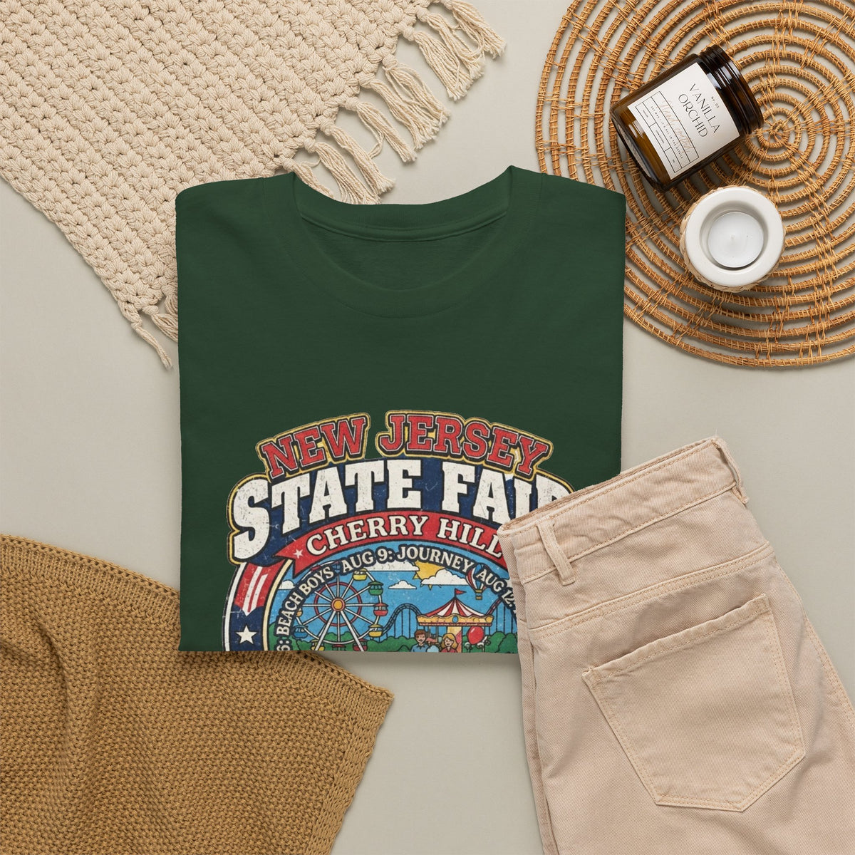 Nj State Fair 1986 vintage graphic Unisex Heavy Cotton Tee