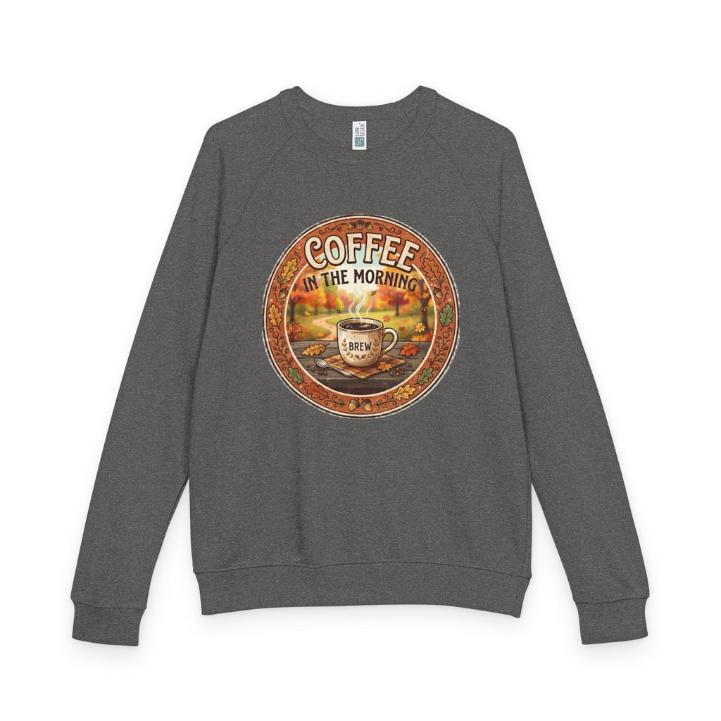 Coffee in the Morning Unisex French Terry Raglan Crewneck
