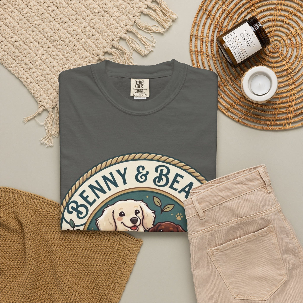 Benny & Beans Puppy Circle Graphic T-Shirt