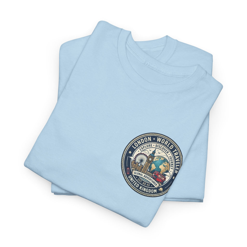 London World Traveler double sided graphics Unisex Heavy Cotton Tee