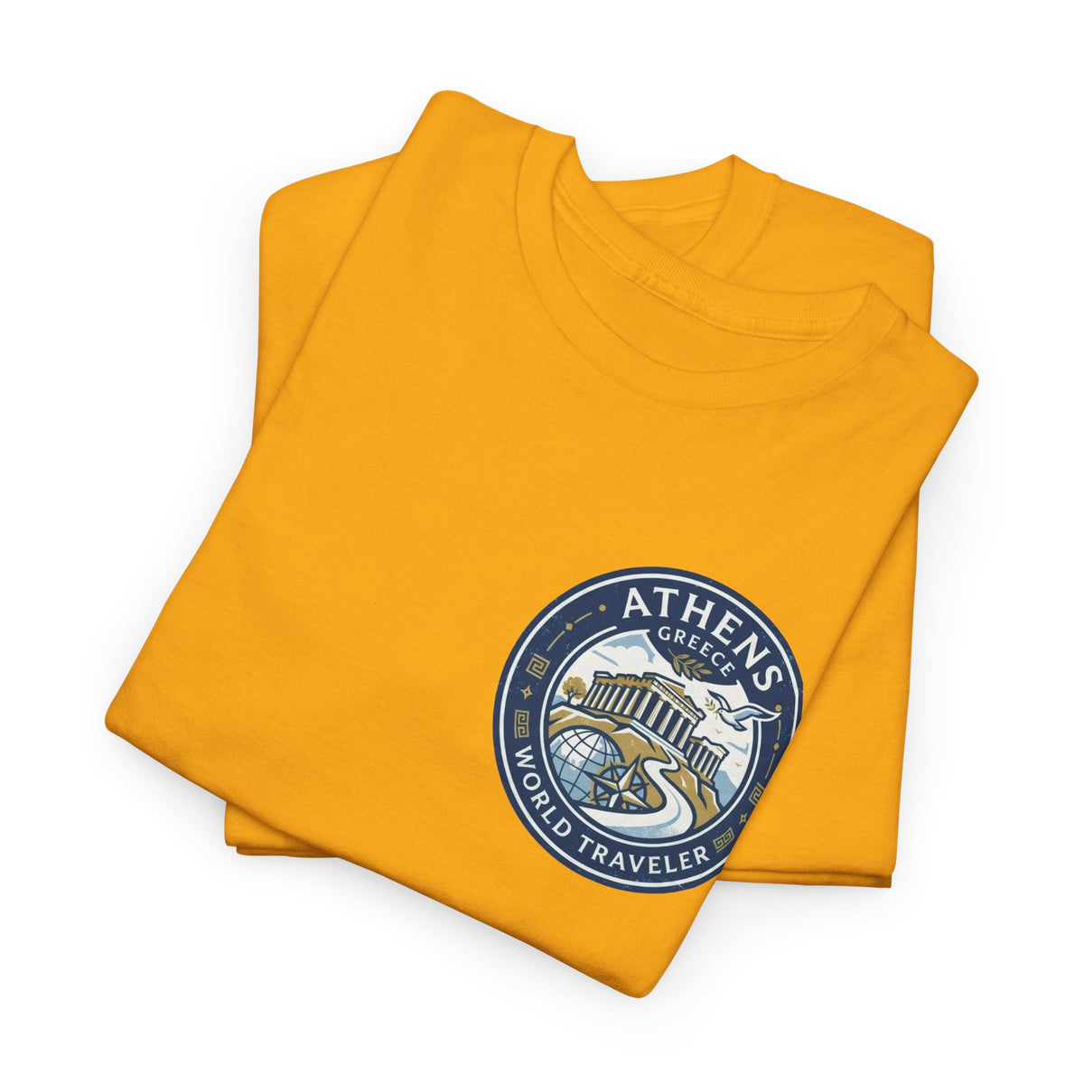 Athens, Greece World Traveler Unisex Heavy Cotton Tee