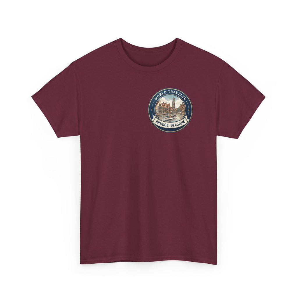 Brugge, Belgium World Traveler Unisex Heavy Cotton Tee
